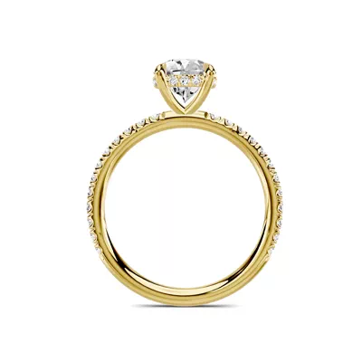 Avalon Classic Pavé Hidden Halo 1.50 ct. Oval Lab Engagement Ring