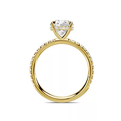 Avalon Classic Pavé Hidden Halo 1.50 ct. Round Lab Engagement Ring