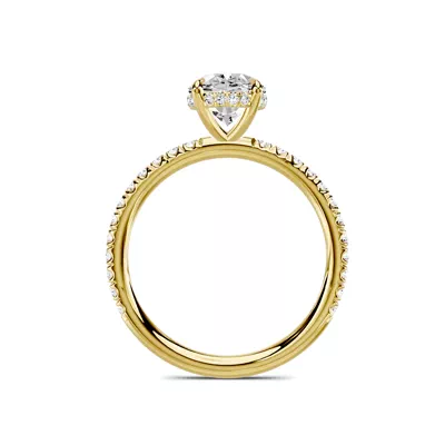 Avalon Classic Pavé Hidden Halo 2.00 ct. Oval Lab Engagement Ring