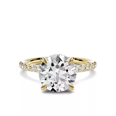 Avalon Classic Pavé Hidden Halo 2.00 ct. Round Lab Engagement Ring