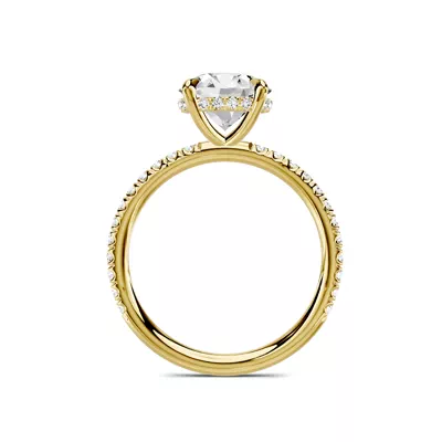 Avalon Classic Pavé Hidden Halo 2.00 ct. Round Lab Engagement Ring
