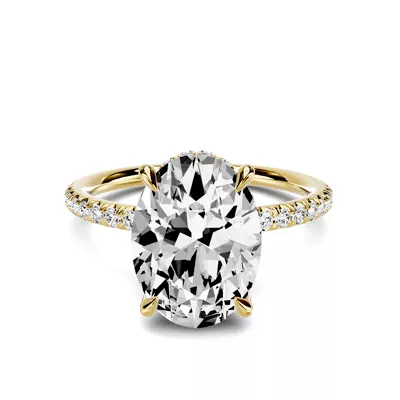 Avalon Classic Pavé Hidden Halo 2.50 ct. Oval Lab Engagement Ring