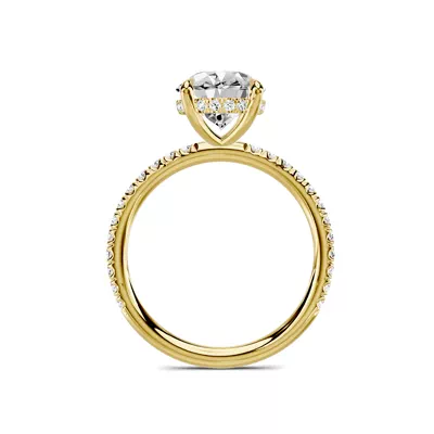 Avalon Classic Pavé Hidden Halo 2.50 ct. Oval Lab Engagement Ring