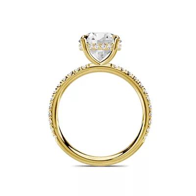 Avalon Classic Pavé Hidden Halo 2.50 ct. Round Lab Engagement Ring