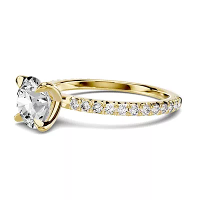 Lumina French Pavé 1.00 ct. Round Lab Engagement Ring
