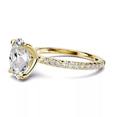 Lumina French Pavé 2.00 ct. Oval Lab Engagement Ring
