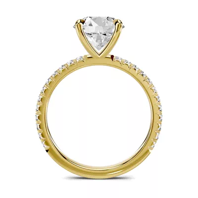 Lumina French Pavé 2.00 ct. Round Lab Engagement Ring