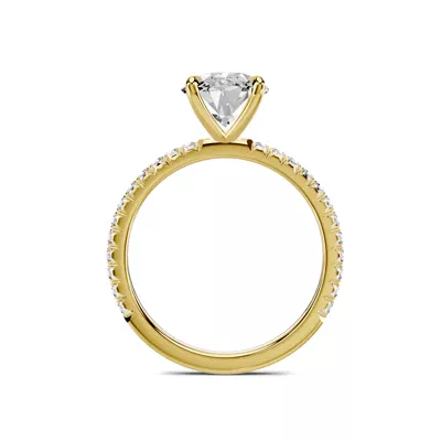 Lumina French Pavé 2.50 ct. Oval Lab Engagement Ring