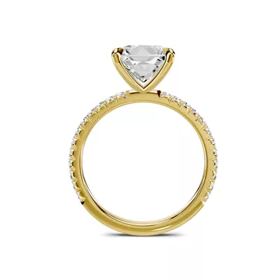 Lumina French Pavé 2.50 ct. Princess-Cut Lab Engagement Ring