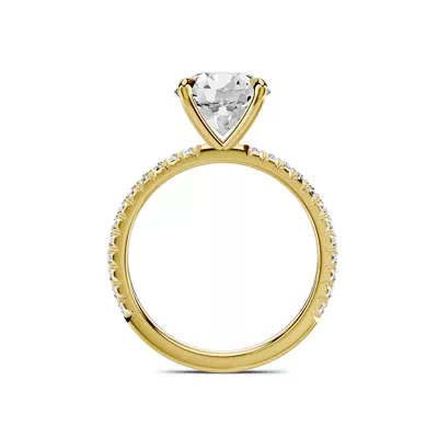 Lumina French Pavé 3.00 ct. Round Lab Engagement Ring