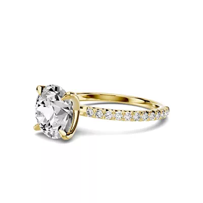 Lumina French Pavé 3.00 ct. Round Lab Engagement Ring