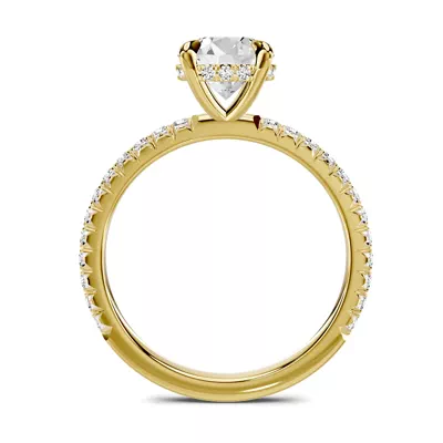 Lumina French Pavé Hidden Halo 1.00 ct. Round Lab Engagement Ring