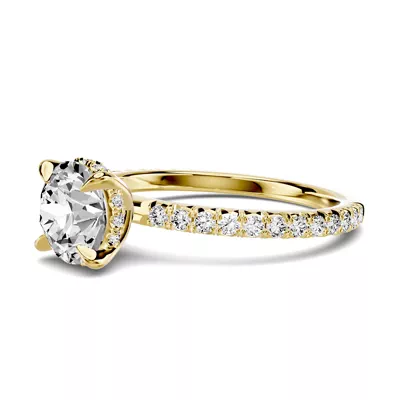 Lumina French Pavé Hidden Halo 1.00 ct. Round Lab Engagement Ring