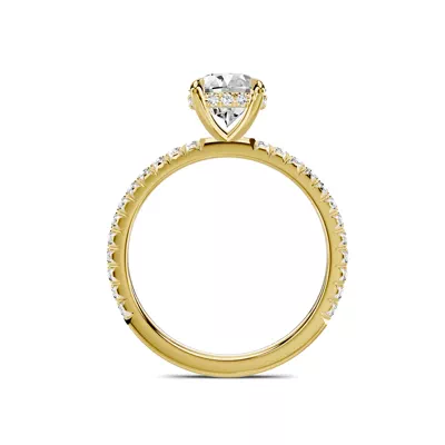 Lumina French Pavé Hidden Halo 1.50 ct. Oval Lab Engagement Ring