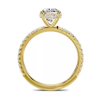 Lumina French Pavé Hidden Halo 2.00 ct. Oval Lab Engagement Ring