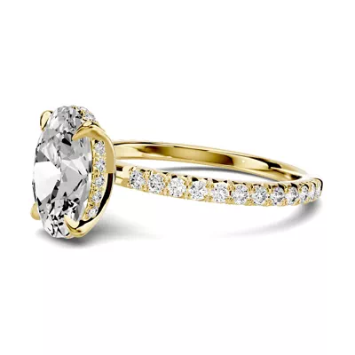 Lumina French Pavé Hidden Halo 2.00 ct. Oval Lab Engagement Ring
