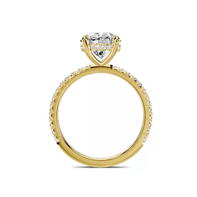 Lumina French Pavé Hidden Halo 2.50 ct. Oval Lab Engagement Ring
