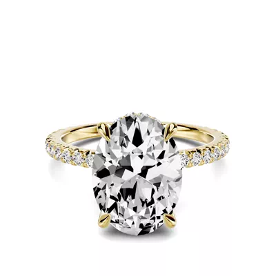 Lumina French Pavé Hidden Halo 3.00 ct. Oval Engagement Ring
