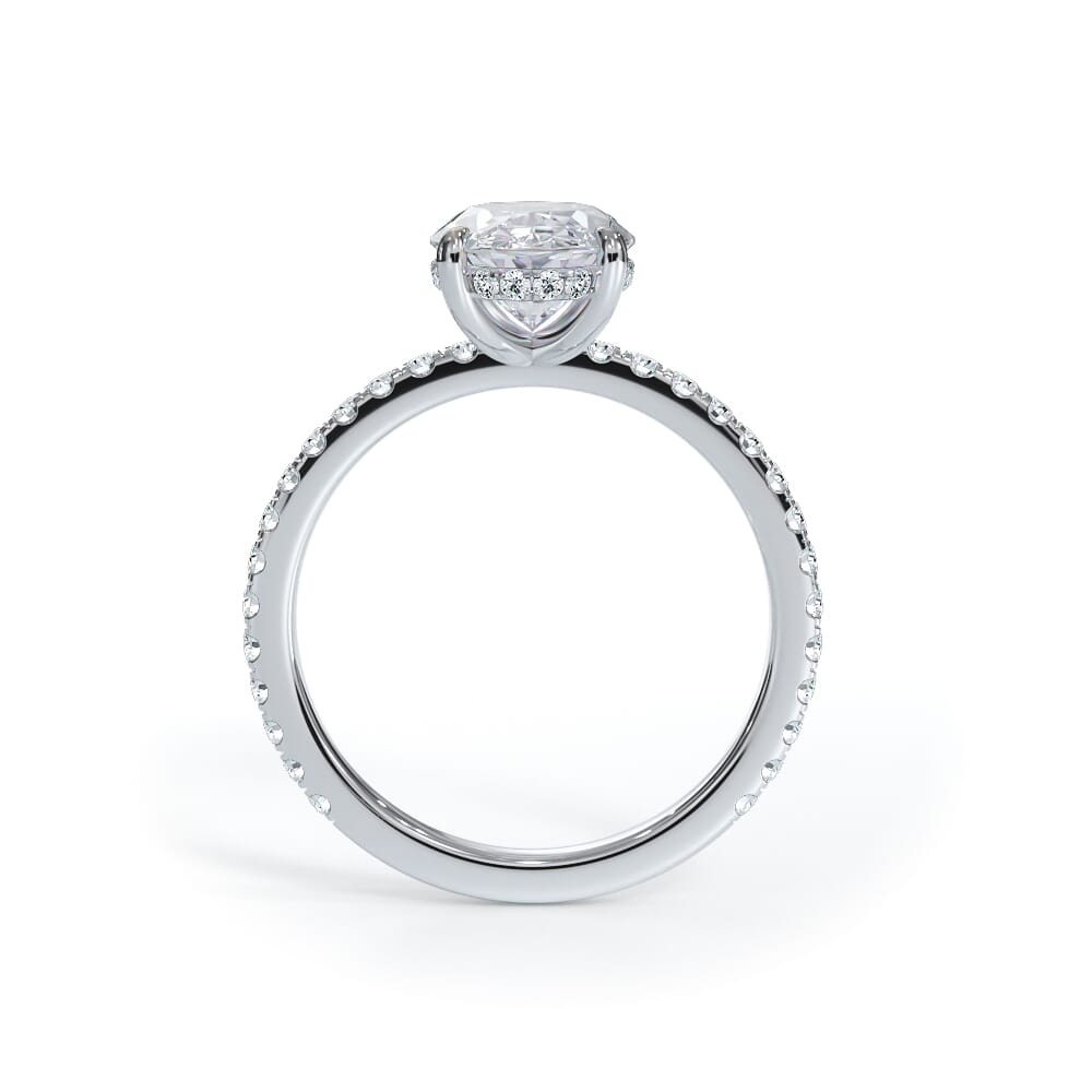 Bellora Pavé Hidden Halo 1.00 ct. Oval Lab Engagement Ring