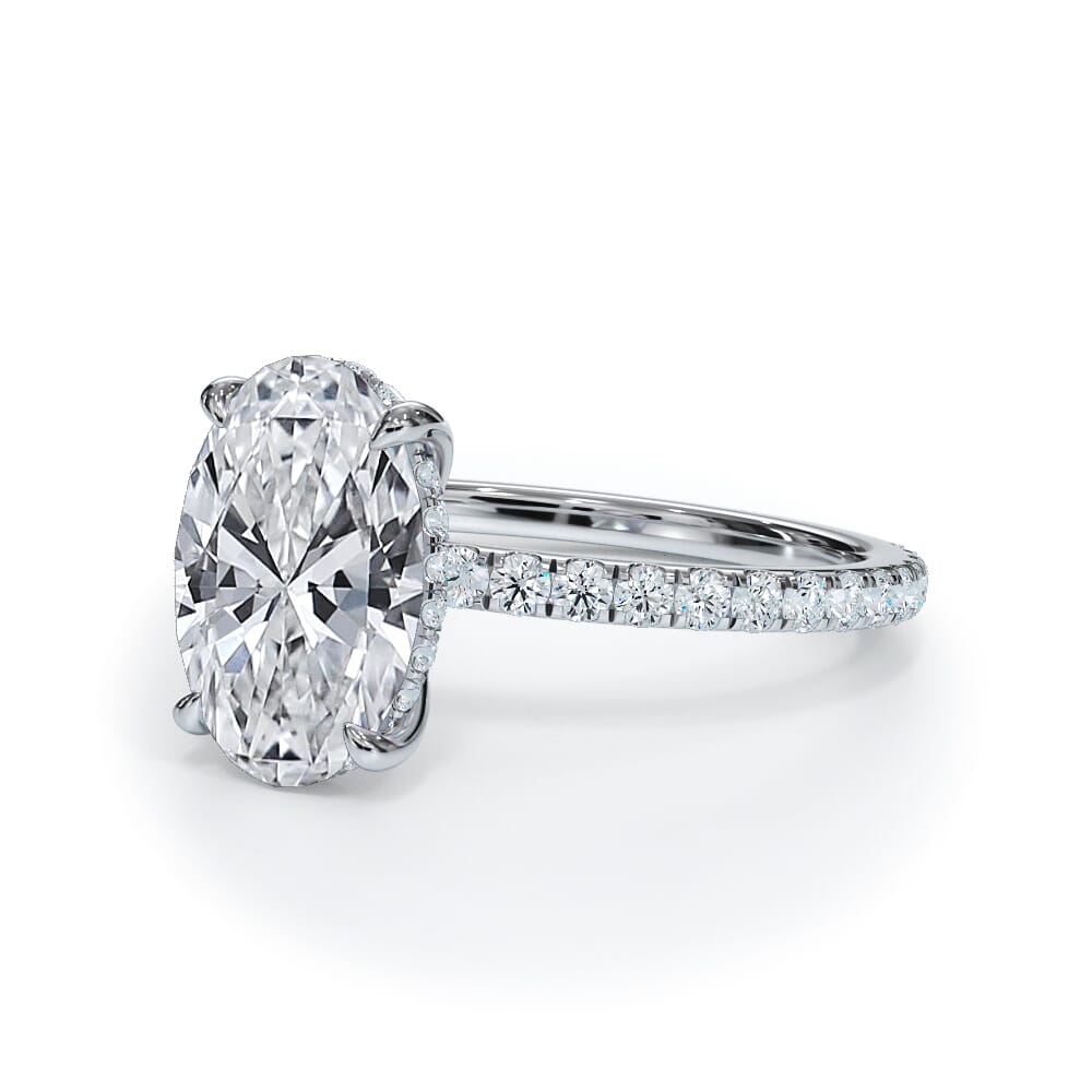 Bellora Pavé Hidden Halo 1.50 ct. Oval Lab Engagement Ring