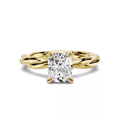Riona Twist 1.00 ct. Elongated Cushion Lab Engagement Ring