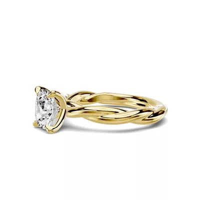 Riona Twist 1.00 ct. Elongated Cushion Lab Engagement Ring