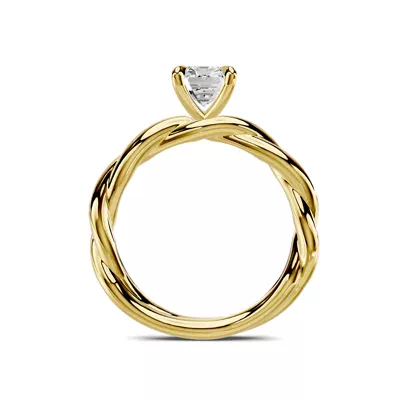 Riona Twist 1.00 ct. Emerald-Cut Lab Engagement Ring