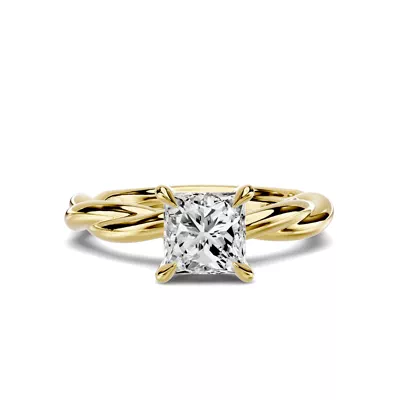 Riona Twist 1.00 ct. Princess-Cut Lab Engagement Ring