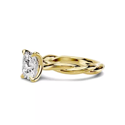 Riona Twist 1.50 ct. Elongated Cushion Lab Engagement Ring