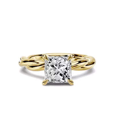 Riona Twist 1.50 ct. Princess-Cut Lab Engagement Ring