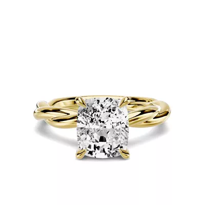 Riona Twist 3.00 ct. Elongated Cushion Lab Engagement Ring
