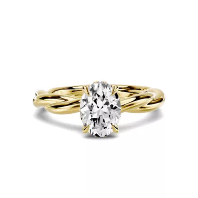 Riona Twist Hidden Halo 1.00 ct. Oval Lab Engagement Ring