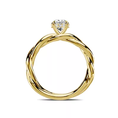 Riona Twist Hidden Halo 1.00 ct. Oval Lab Engagement Ring