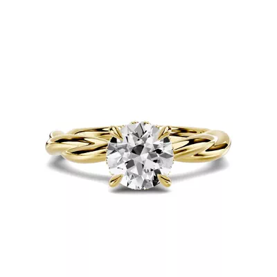 Riona Twist Hidden Halo 1.00 ct. Round Lab Engagement Ring