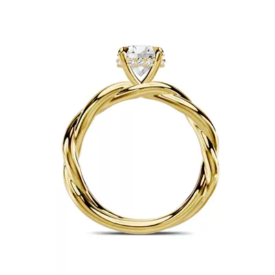 Riona Twist Hidden Halo 1.00 ct. Round Lab Engagement Ring
