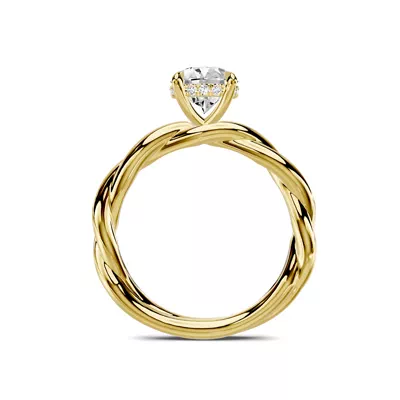 Riona Twist Hidden Halo 1.50 ct. Oval Lab Engagement Ring