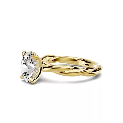 Riona Twist Hidden Halo 1.50 ct. Oval Lab Engagement Ring