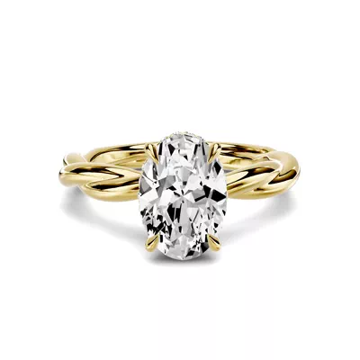 Riona Twist Hidden Halo 2.00 ct. Oval Lab Engagement Ring