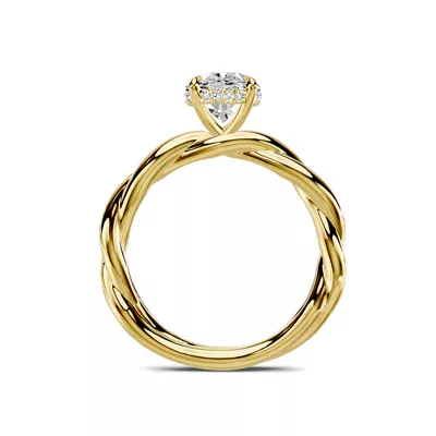 Riona Twist Hidden Halo 2.00 ct. Oval Lab Engagement Ring