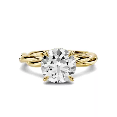 Riona Twist Hidden Halo 2.00 ct. Round Lab Engagement Ring