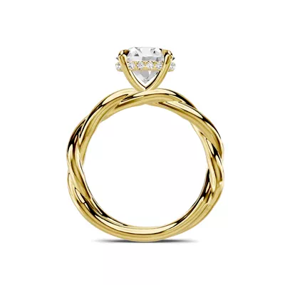 Riona Twist Hidden Halo 2.00 ct. Round Lab Engagement Ring
