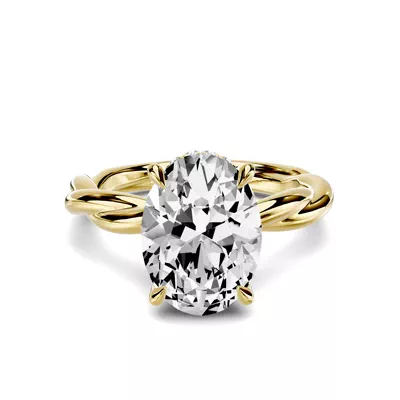 Riona Twist Hidden Halo 2.50 ct. Oval Lab Engagement Ring
