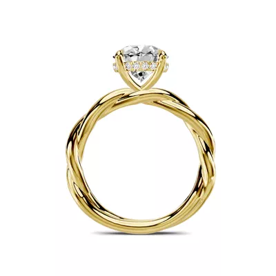 Riona Twist Hidden Halo 2.50 ct. Oval Lab Engagement Ring