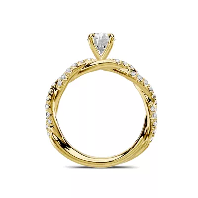 Riona Double Pavé Twist 1.00 ct. Oval Lab Engagement Ring