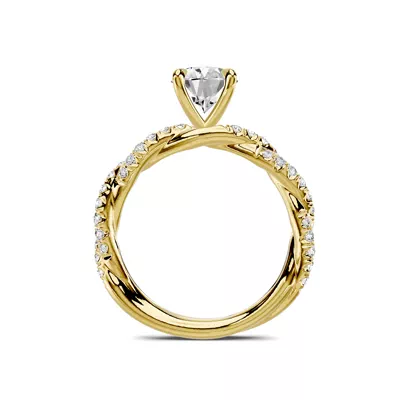 Riona Double Pavé Twist 1.50 ct. Oval Lab Engagement Ring