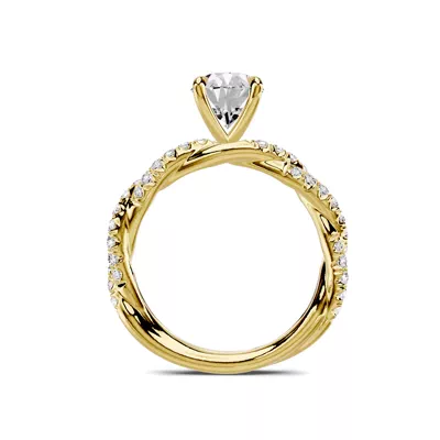 Riona Double Pavé Twist 2.00 ct. Oval Lab Engagement Ring