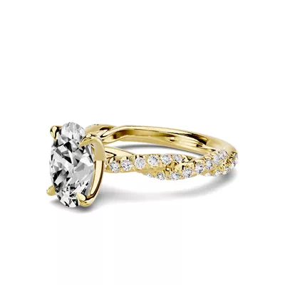 Riona Double Pavé Twist 2.00 ct. Oval Lab Engagement Ring