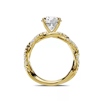 Riona Double Pavé Twist 2.00 ct. Round Lab Engagement Ring