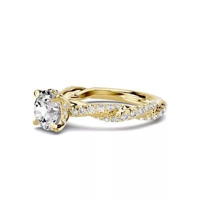 Riona Double Pavé Twist Hidden Halo 1.00 ct. Round Lab Engagement Ring