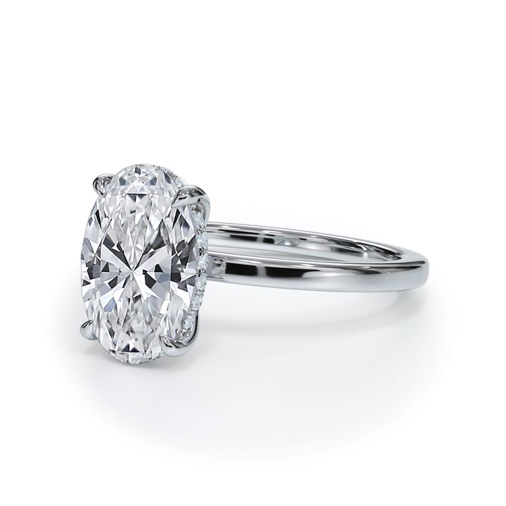 Bellora Hidden Halo 1.50 ct. Oval Lab Engagement Ring